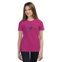 Image 1 of Youth Short Sleeve T-Shirt - Spider Rainbow Glow