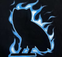 Image 3 of OVO Blue Flame Tee Sz M