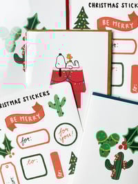 Image 2 of Christmas Labels Sticker Sheet