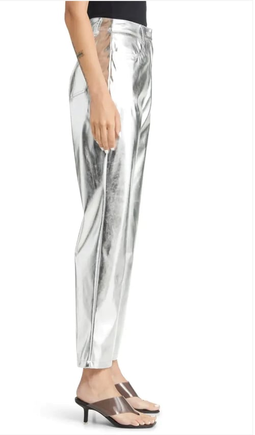 Image of Lupe Metallic Pants- Silver