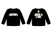 LocalHoops Club Fleece Crewneck Sweatshirt - Black/Off White