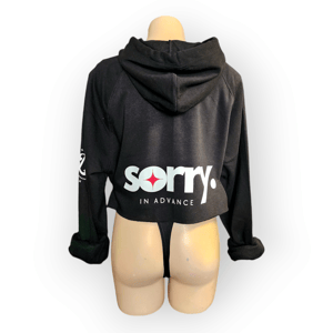 Image of Black Cropped Hoodie