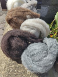 Image 2 of Carded Wool Sliver for Peg Loom Weaving, Felting or Spinning  