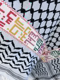 Image 1 of Premium Cotton Palestinian Cities Keffiyeh