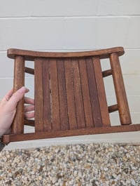 Image 2 of vintage wooden folding stool