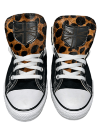 CHEETAH LEATHER SHIELD CHUCKS 