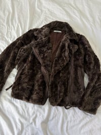 Image 2 of 00s Brown fluffy jacket // M