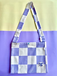 Image 2 of Sac Lavender Check en coton 