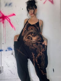 Image 3 of “CRAZED” CUSTOM BLEACH PAINTED BAGGY ROMPER MEDIUM