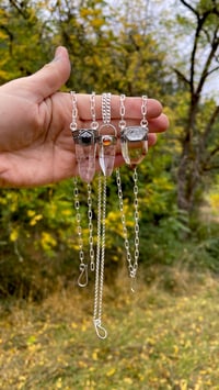 Image 5 of Lemurian Quartz & Black Sapphire Talisman