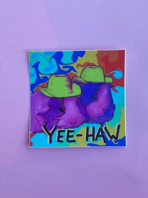 Image of Yee Haw Guinea Pig Stickers 