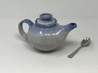 Image 4 of White and Blue Glazed small Tea Pot