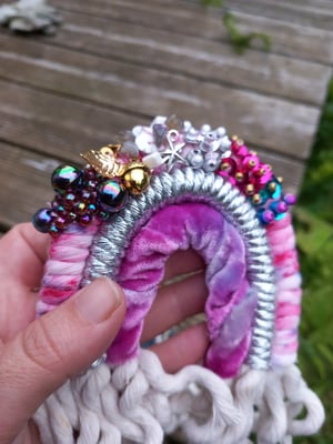 Mini macrame beaded rainbow 