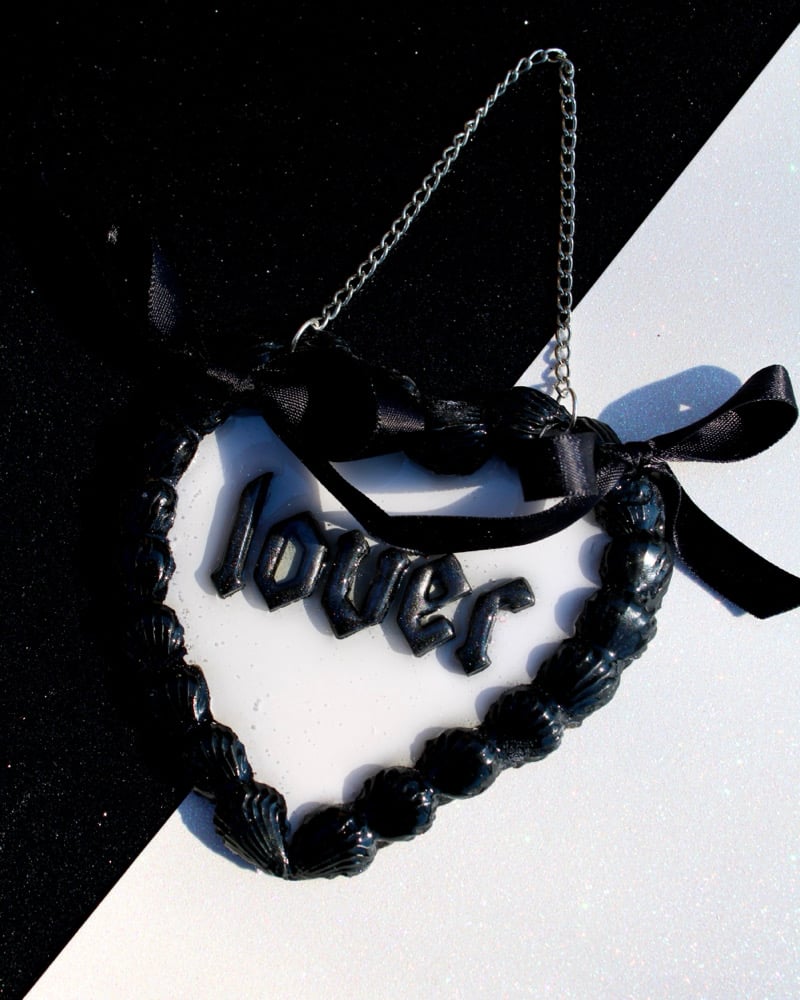 Image of White and Black VDay Wall Hanging