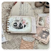 Image 8 of Handmade Junk Journal Envelope full of vintage french lace samples