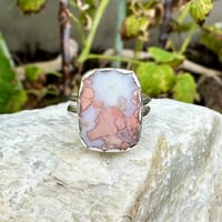 Image 1 of Cotton Candy Agate Ring (Square)