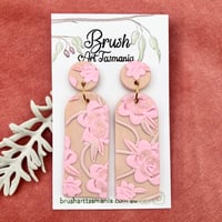 Pink Rose Earrings