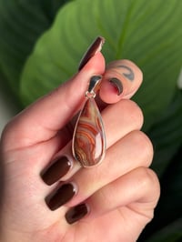 LAGUNA LACE AGATE PENDANT WITH CHAIN B (.925 SS)