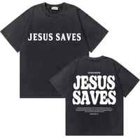 Image 1 of Vintage Christian Jesus Shirt (Jesus Saves)