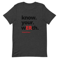 Image 2 of know your wERth Short-Sleeve Unisex T-Shirt Black/Red