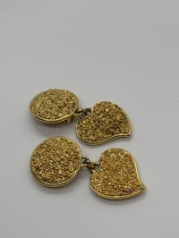 Image 2 of Vintage YSL Heart Clip On Earrings