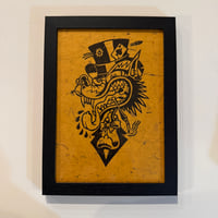 Image 8 of 🚬🎩🤪 Framed Linocut Print