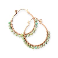 Image 1 of African Turquoise Swing Earrings