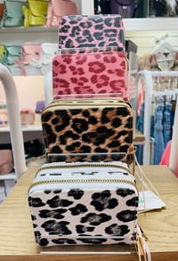 Leopard Print Card Holder Purse