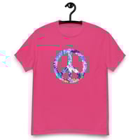 Image 12 of Unisex classic tee, Tie Dye Peace Sign Retro tee