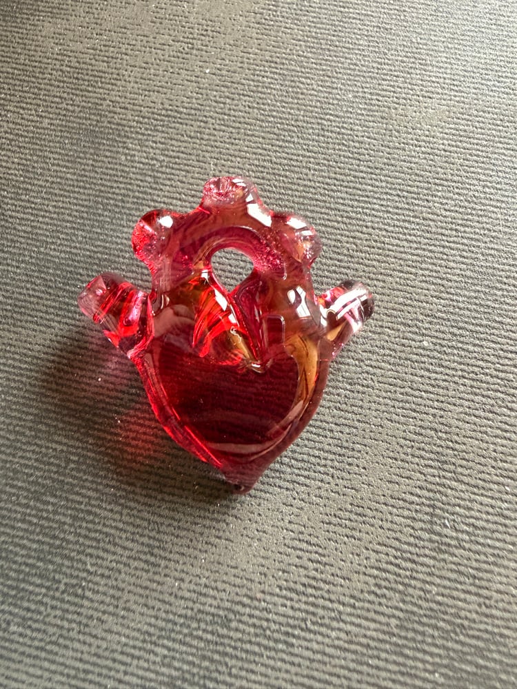 Gold Ruby Anatomical Pop Heart Image 3