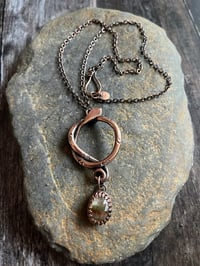 Image 2 of Coiled ~ Copper Necklace with Garden Quartz