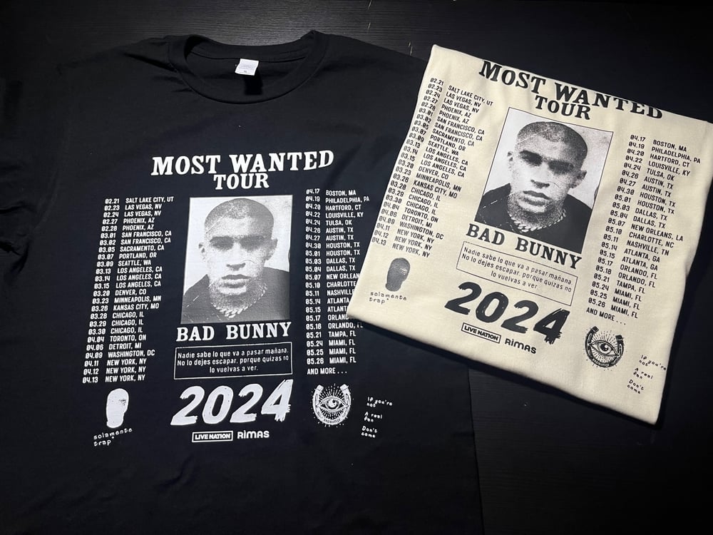 Image of Most Wanted Tour T-Shirt FRONT DESIGN ONLY