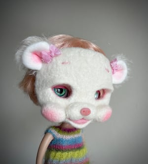 Image of Teddy Bear Mask for Blythe Dolls OOAK