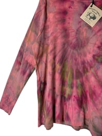 Image 6 of ♻️ UPCYCLED L/XL 100% Cotton Long Sleeve Tee in Muted Spiral Ice Dye