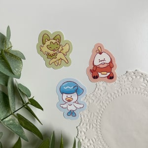 Image of Gen 9 Starter Pokémon Waterproof Stickers