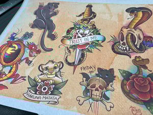 Image of 16 Sheets Traditional Disney Inspired Flash A (Standard Card Stock)