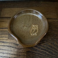 Image 1 of Spoon Rest - Rutile - Owl Detail - 2