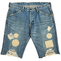 Image 1 of '04 Number (N)ine "Give Peace A Chance" Denim Shorts - 34