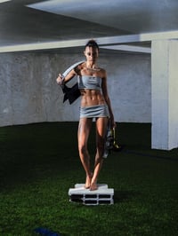 Image 2 of SKIRT STRAP NAVY/PINK