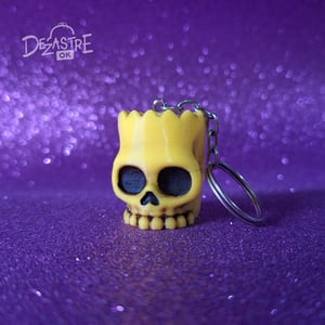 Bart skull keychain 