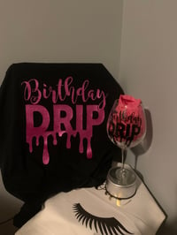 Image 1 of Birthday drip w/ matching glass