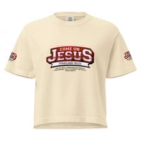 Image 2 of Women’s heavyweight boxy tee -Red Ps