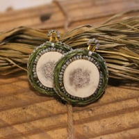Image 2 of Pebble Antler Sweetgrass Dangles