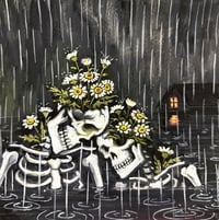 half full - original gouache painting