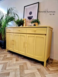 Image 1 of Stunning Curved Sideboard by Nathan in Mustard Yellow