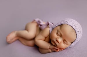 Image of Lavender Sweater Bonnet + Wrap