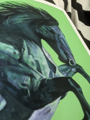 Mint Horse Print