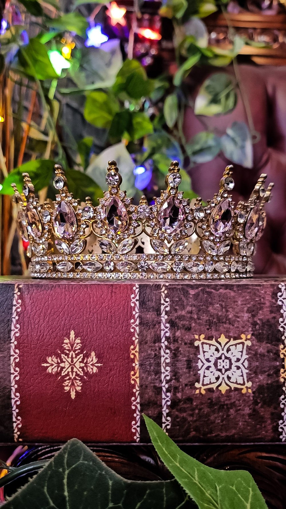 👑The Armored Kingdom Rose Gold Queens Crown (Gold)