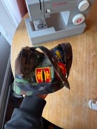 Image 2 of Camo patchwork hat