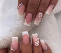 Image 2 of Nails - Short (French Bling)